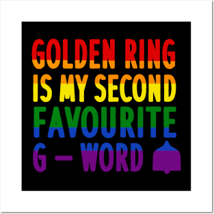 Golden Bell Christmas X-mas Pride Gay Posters and Art